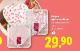 Lidl For you Hjärtformad kaka erbjuda
