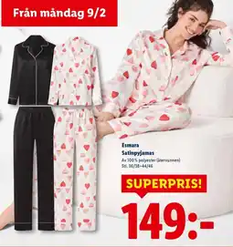 Lidl Esmara Satinpyjamas erbjuda