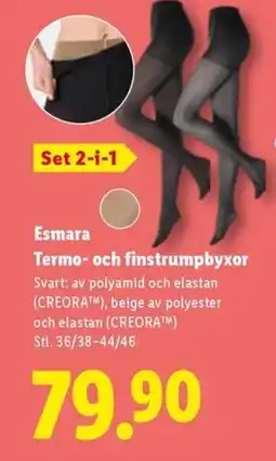 Lidl Esmara Termo- och finstrumpbyxor erbjuda