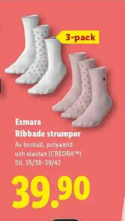 Lidl Esmara Ribbade strumpor erbjuda