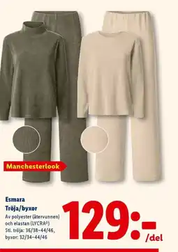Lidl Esmara Tröja/byxor erbjuda
