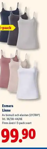 Lidl Esmara Linne erbjuda