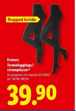 Lidl Esmara Termoleggings/- strumpbyxor* erbjuda