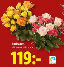 Lidl Rosbukett erbjuda