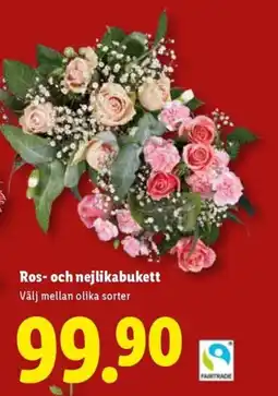 Lidl Ros- och nejlikabukett erbjuda