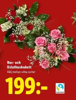 Lidl Ros- och lisiathusbukett erbjuda