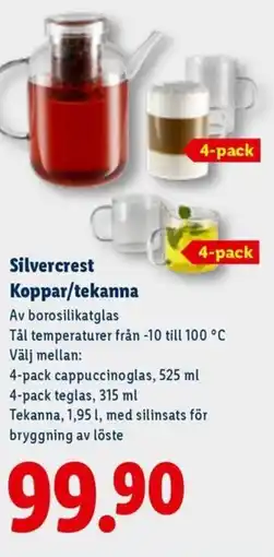 Lidl Silvercrest Koppar/tekanna erbjuda
