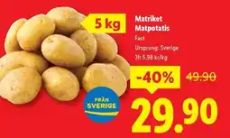 Lidl Matriket Matpotatis erbjuda