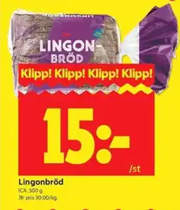 ICA Kvantum ICA Lingonbröd erbjuda
