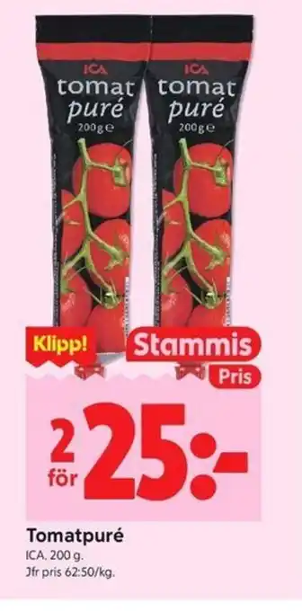 ICA Kvantum ICA Tomatpuré erbjuda