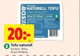 ICA Kvantum ICA Tofu naturell erbjuda