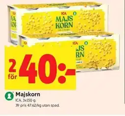 ICA Kvantum ICA Majskorn erbjuda