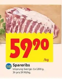 ICA Kvantum Spareribs erbjuda