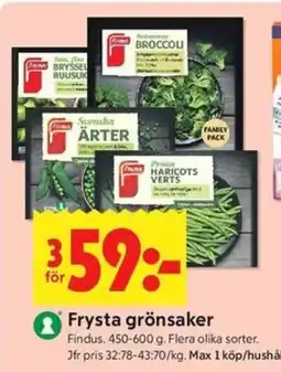 ICA Kvantum Findus Frysta grönsaker erbjuda