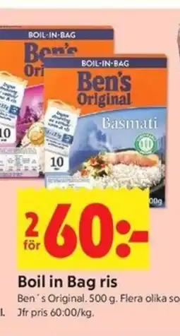 ICA Kvantum Boil in Bag ris erbjuda