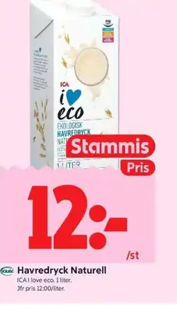 ICA Kvantum ICA Havredryck Naturell erbjuda