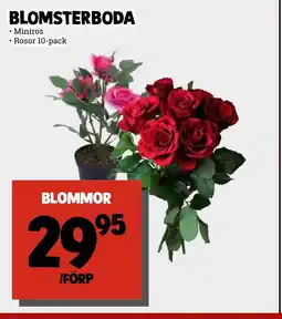 MatArket Blomsterboda Blommor erbjuda
