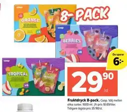 Coop Extra Fruktdryck 8-pack erbjuda
