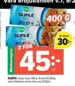 Coop Extra Sejfilé, Medlemspris erbjuda