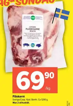 Coop Extra Fläskarré erbjuda