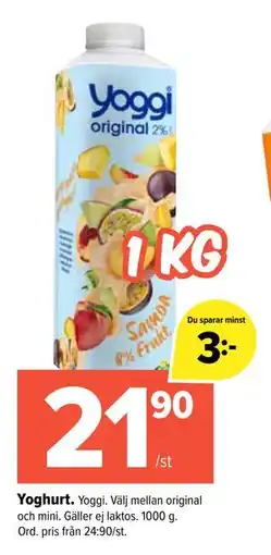 Coop Extra Yoghurt erbjuda