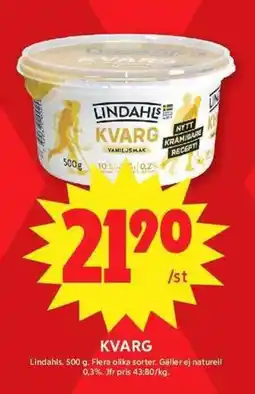 ICA Maxi LINDAHLS Kvarg erbjuda