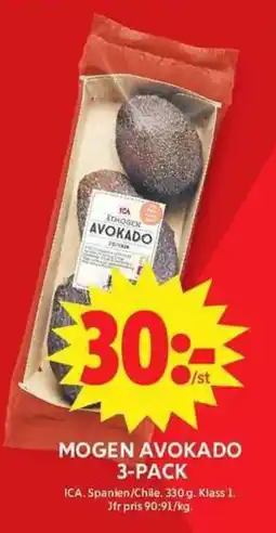 ICA Maxi ICA Mogen avokado 3-pack erbjuda