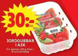 ICA Maxi ICA Jordgubbar i ask erbjuda