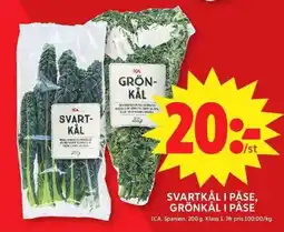 ICA Maxi ICA Svartkål i påse, grönkål i påse erbjuda