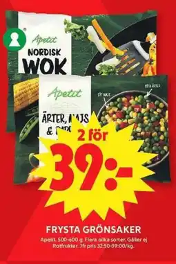 ICA Maxi APETIT Frysta grönsaker erbjuda