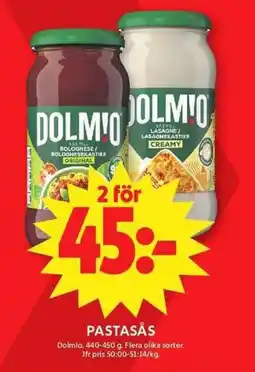 ICA Maxi DOLMIO Pastasås erbjuda