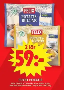 ICA Maxi FELIX Fryst potatis erbjuda