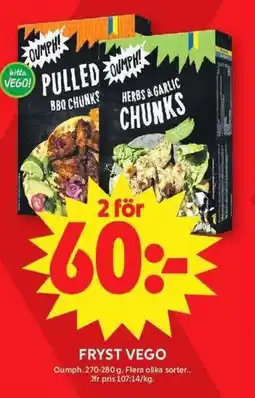 ICA Maxi OUMPH Fryst vego erbjuda