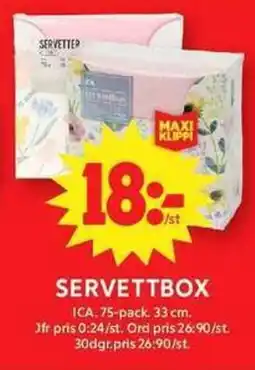 ICA Maxi ICA Servettbox erbjuda