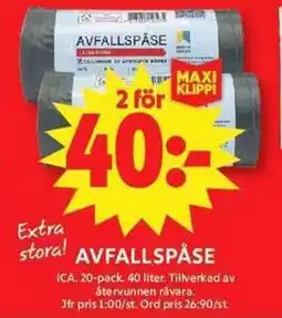 ICA Maxi ICA Avfallspåse erbjuda