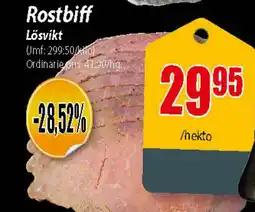 Extra Mjällby Stormarknad Rostbiff erbjuda
