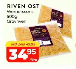 Matrix Butikerna WERNERSSONS Riven ost erbjuda