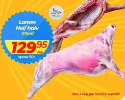 Matrix Butikerna Lamm hel/halv erbjuda