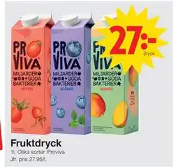 Matöppet Fruktdryck erbjuda