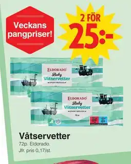 Matöppet Våtservetter erbjuda