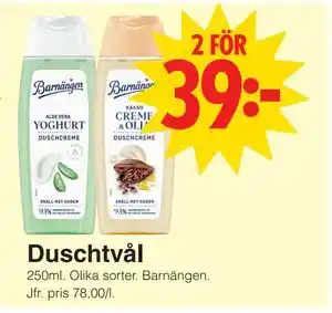 Matöppet Duschtvål erbjuda