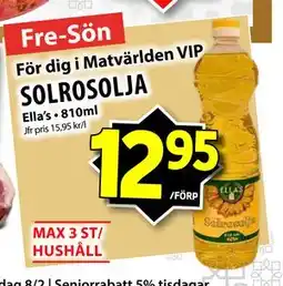 Matvärlden Tensta SOLROSOLJA erbjuda