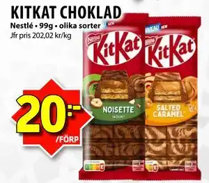 Matvärlden Tensta KITKAT CHOKLAD erbjuda