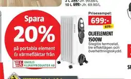 Bauhaus Spara 20% på portabla element & värmefläktar från erbjuda