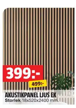 Bauhaus AKUSTIKPANEL LJUS EK erbjuda
