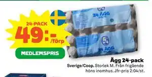 Ägg 24-pack, Medlemspris