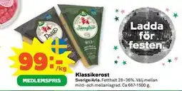 Stora Coop Klassikerost, Medlemspris erbjuda