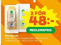 Stora Coop Skivad ost, Medlemspris erbjuda