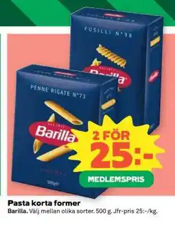 Coop Pasta Korta Former erbjuda