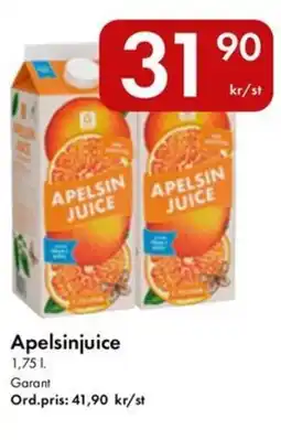 Snabbgross Garant Apelsinjuice erbjuda